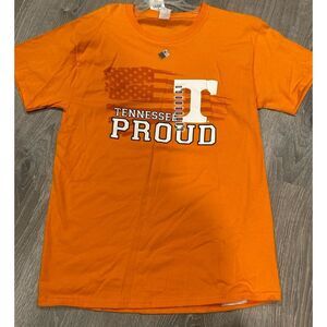 Tennessee Volunteers Proud American‎ Flag Shirt Orange College Football Fan Gear